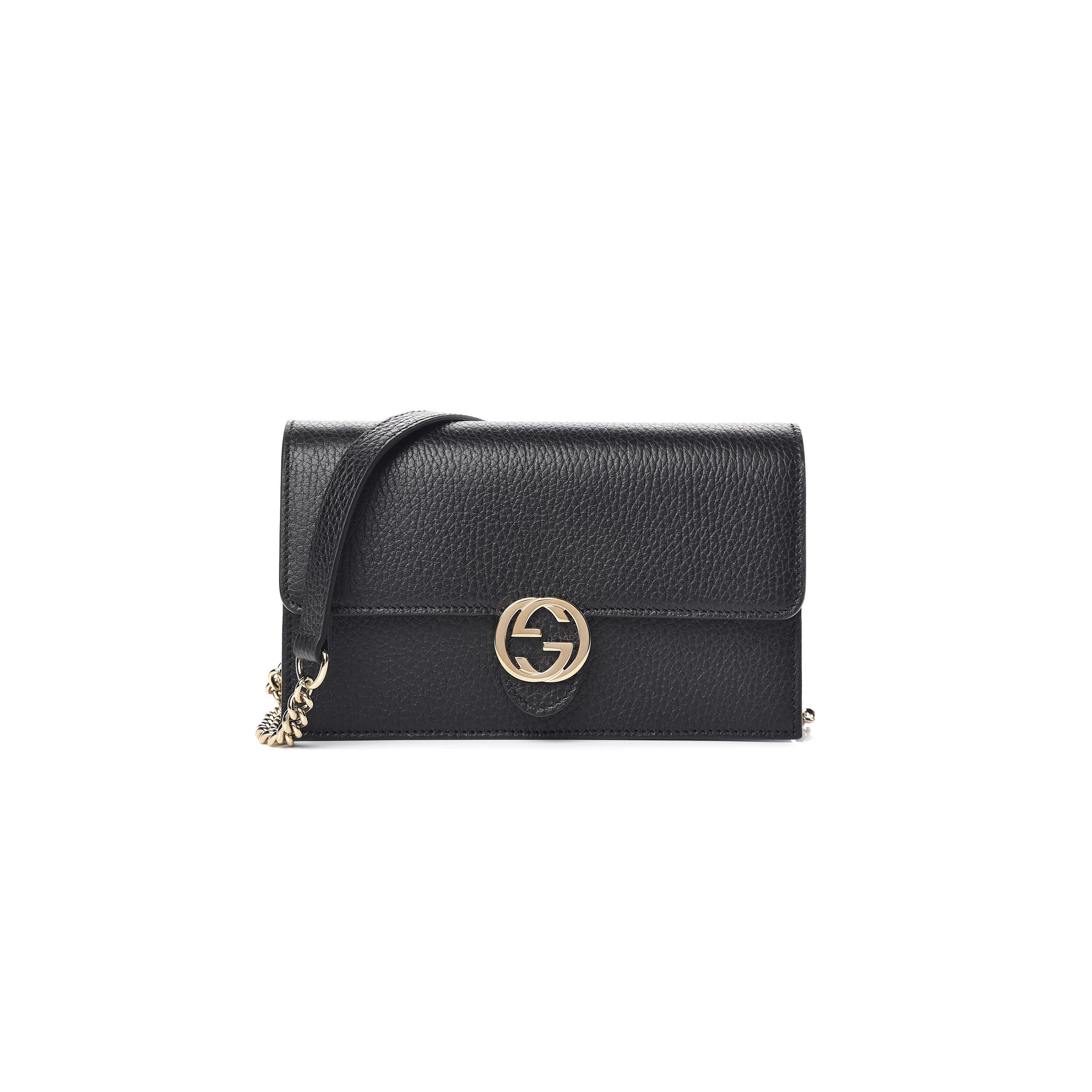 G*u*i dollar calfskin interlocking g chain wallet 510314 (20*13*6cm)